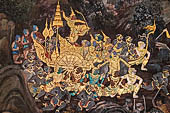 Detail from a mural painting with a 'Ramakien' motif - Thai version of the Indian Ramayana - from the temple complex of the Emerald Buddha, Bangkok (late 18th century) 